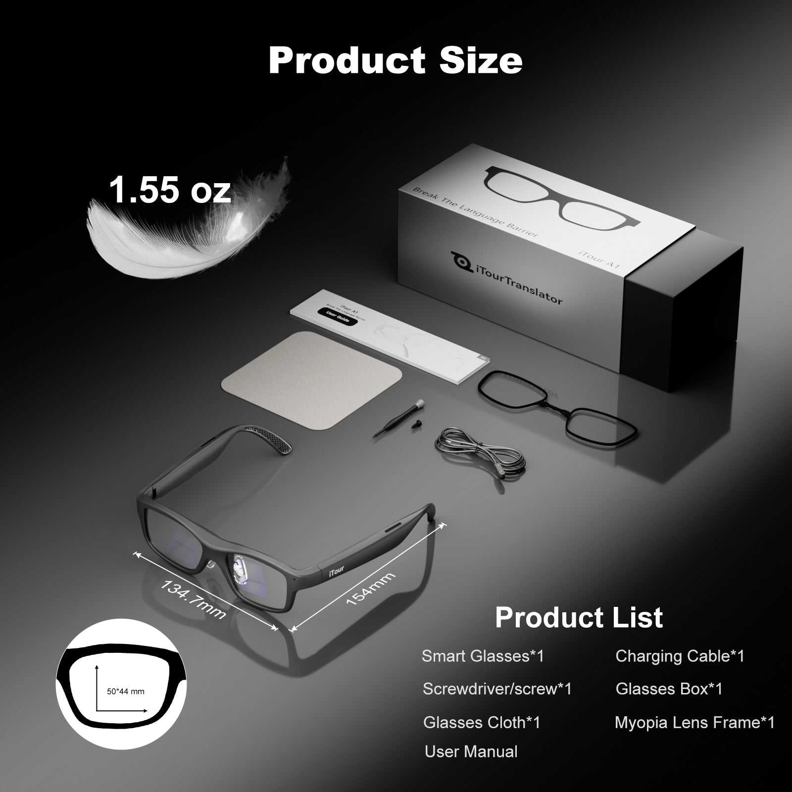 iTour A1 Smart Translation Glasses