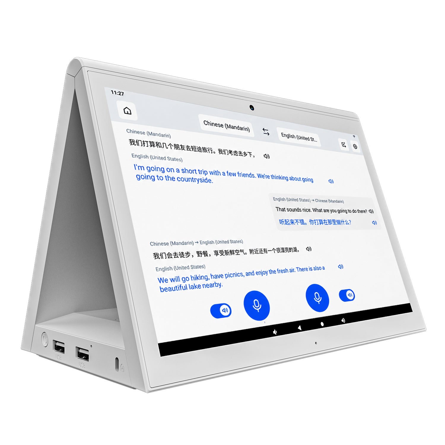 10-Inch Dual-Screen Translation Device for Business & Service Industries