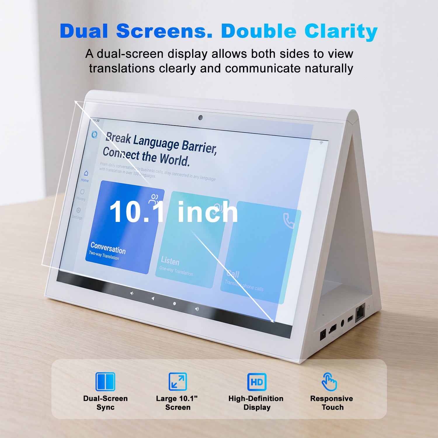 10-Inch Dual-Screen Translation Device for Business & Service Industries