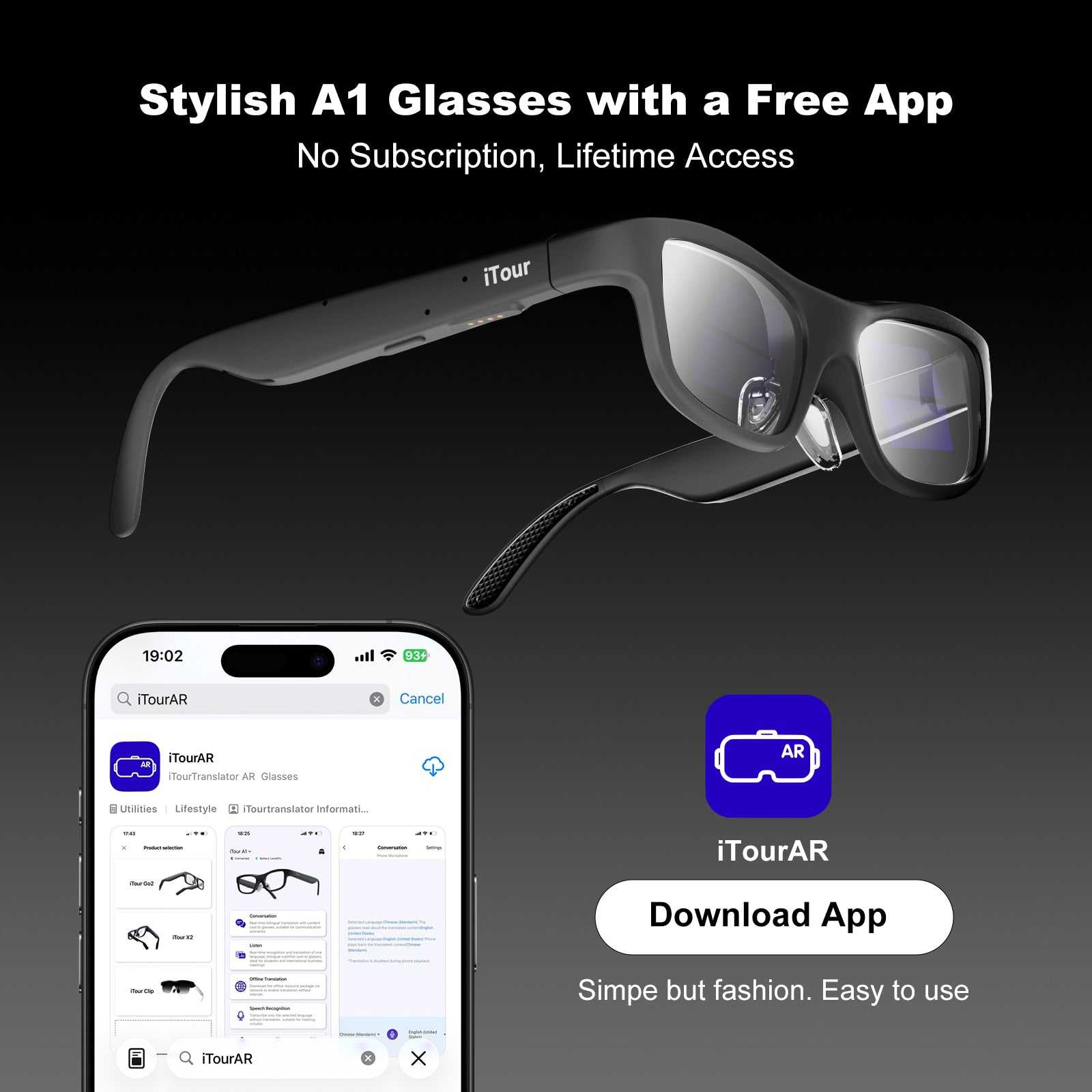 iTour A1 Smart Translation Glasses