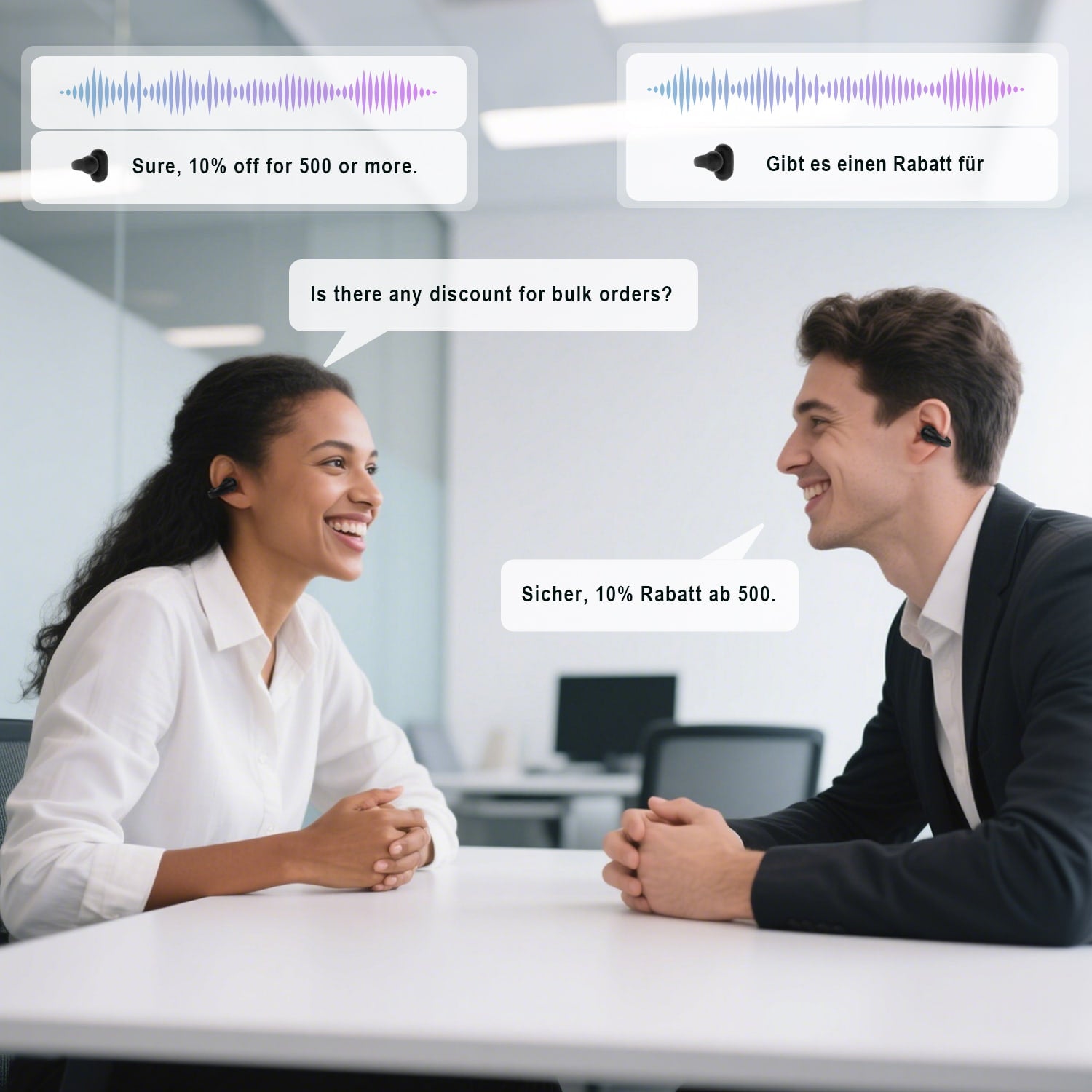 iTour Z50S Real-Time Language Translation Earbuds