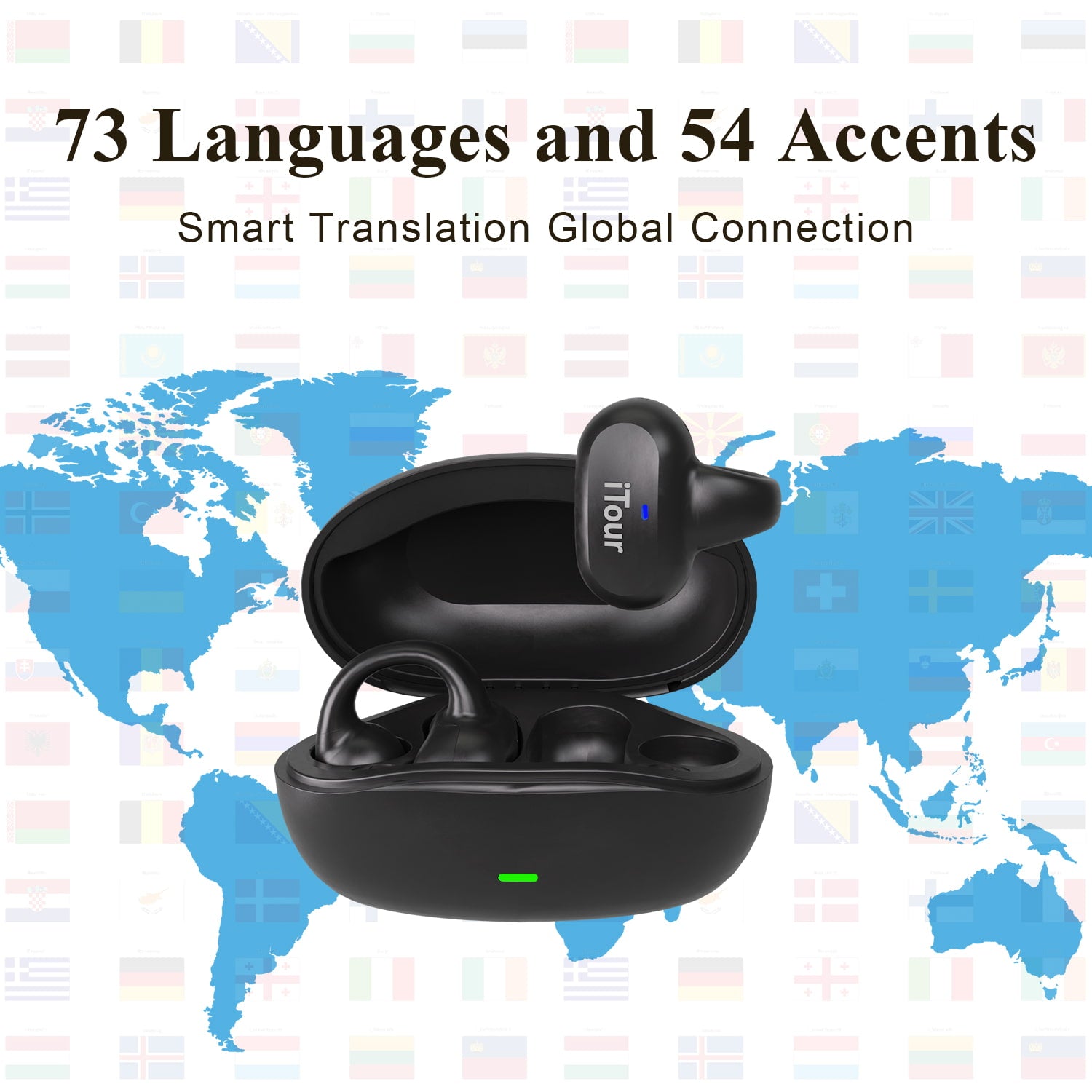 iTour Z50S Real-Time Language Translation Earbuds