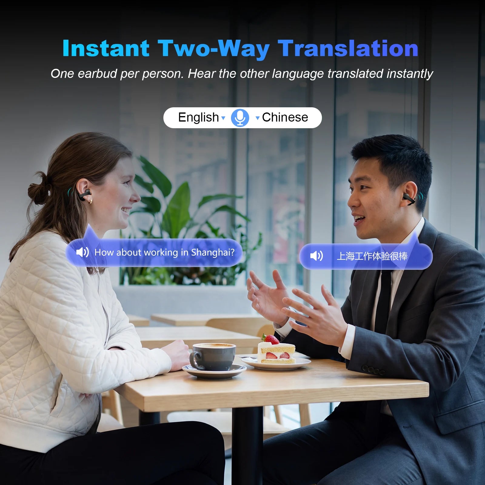 iTour Z50S Real-Time Language Translation Earbuds