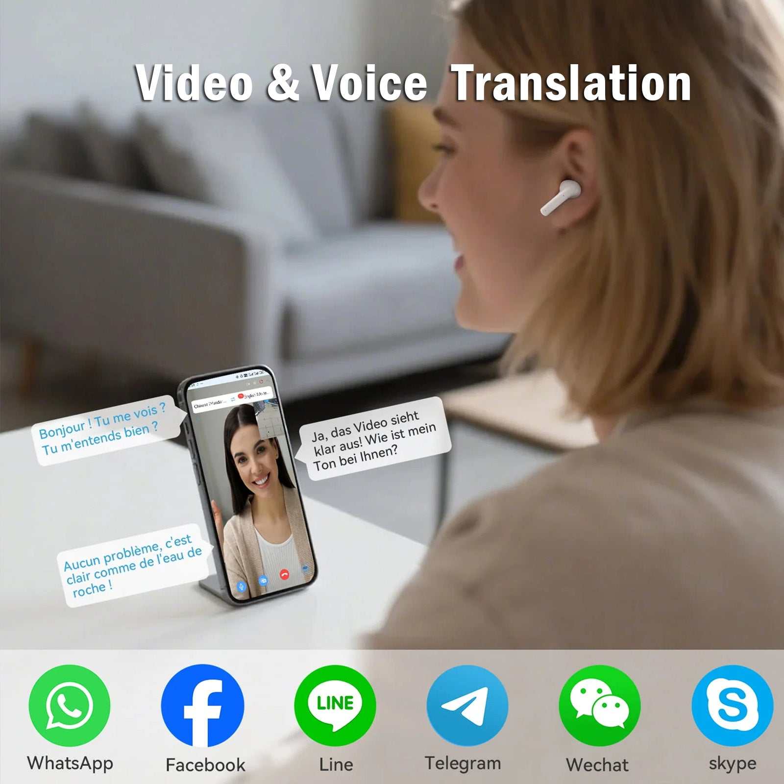 iTour 22Pro AI Language Translation Earbuds