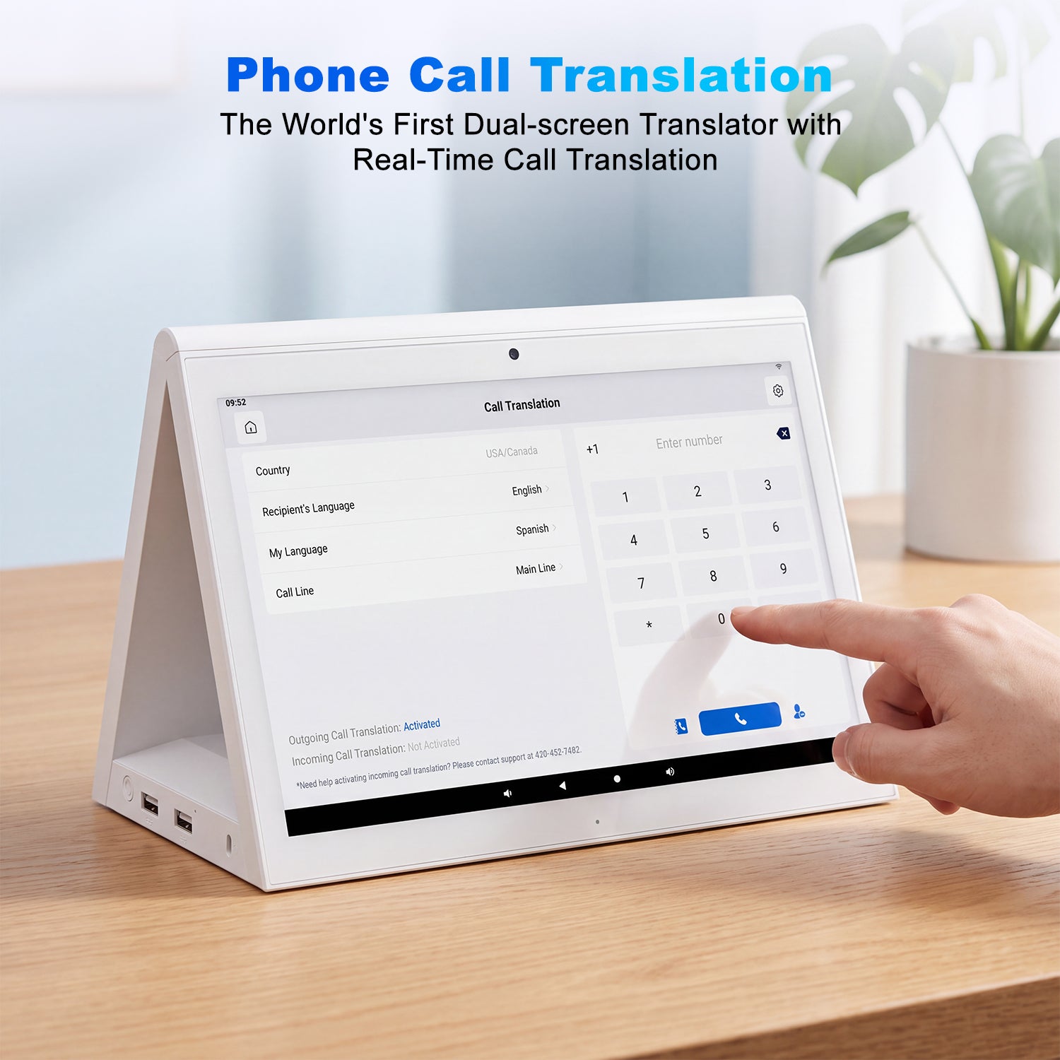 10-Inch Dual-Screen Translation Device for Business & Service Industries