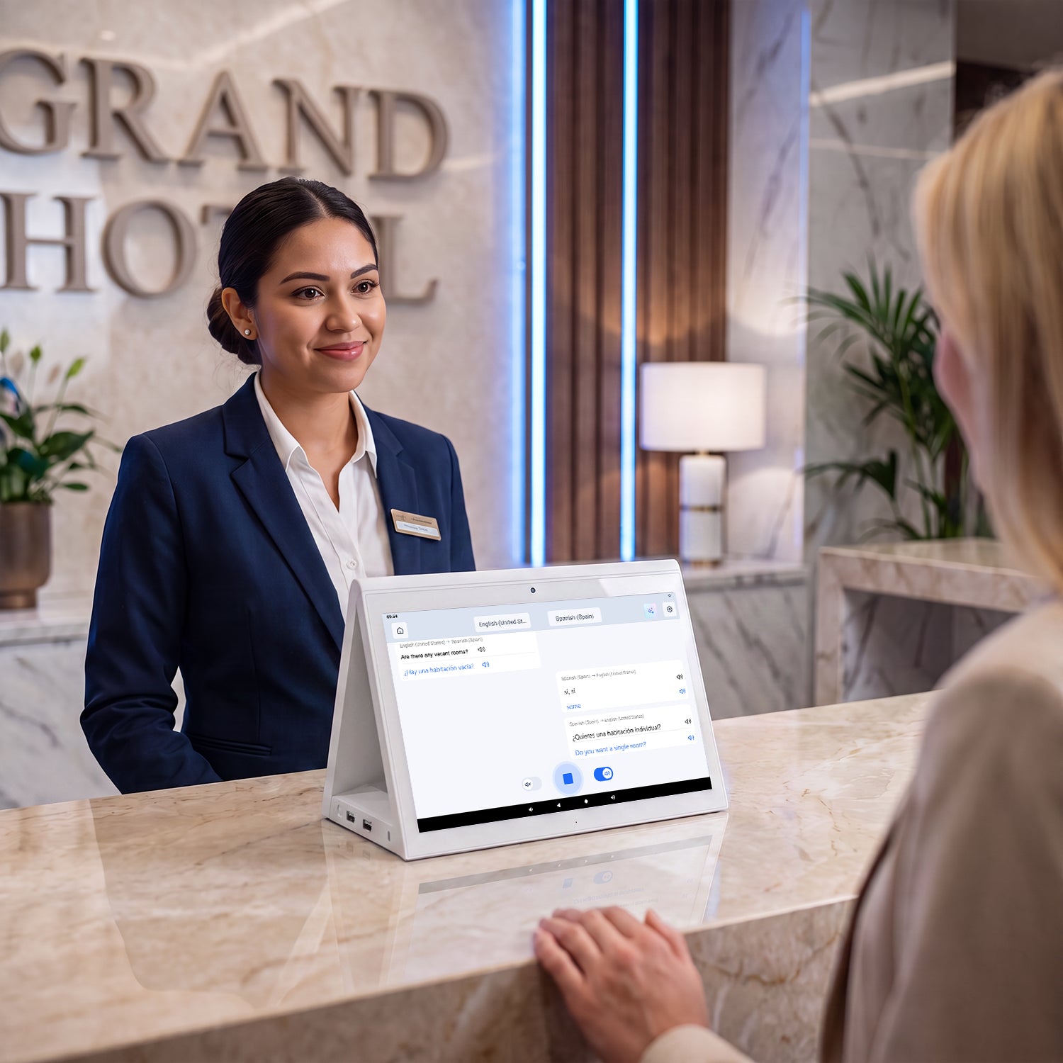 10-Inch Dual-Screen Translation Device for Business & Service Industries