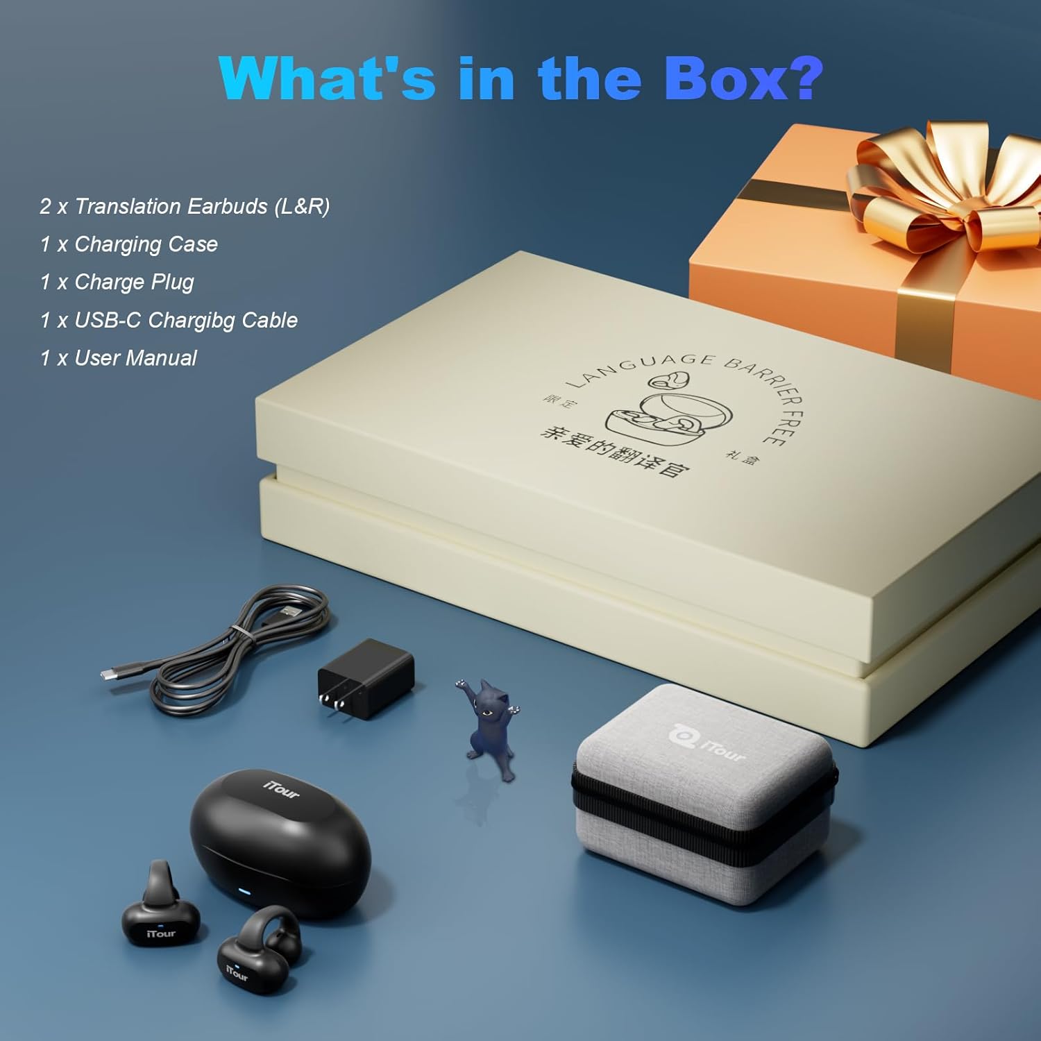 iTour Z50S Real-Time Language Translation Earbuds