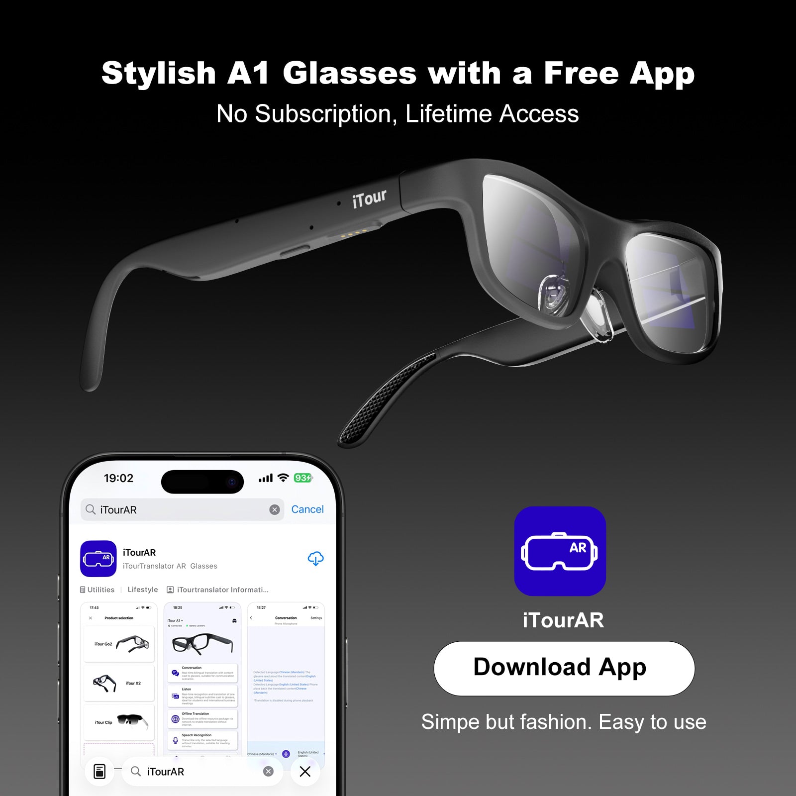 iTour A1 Smart Translation Glasses