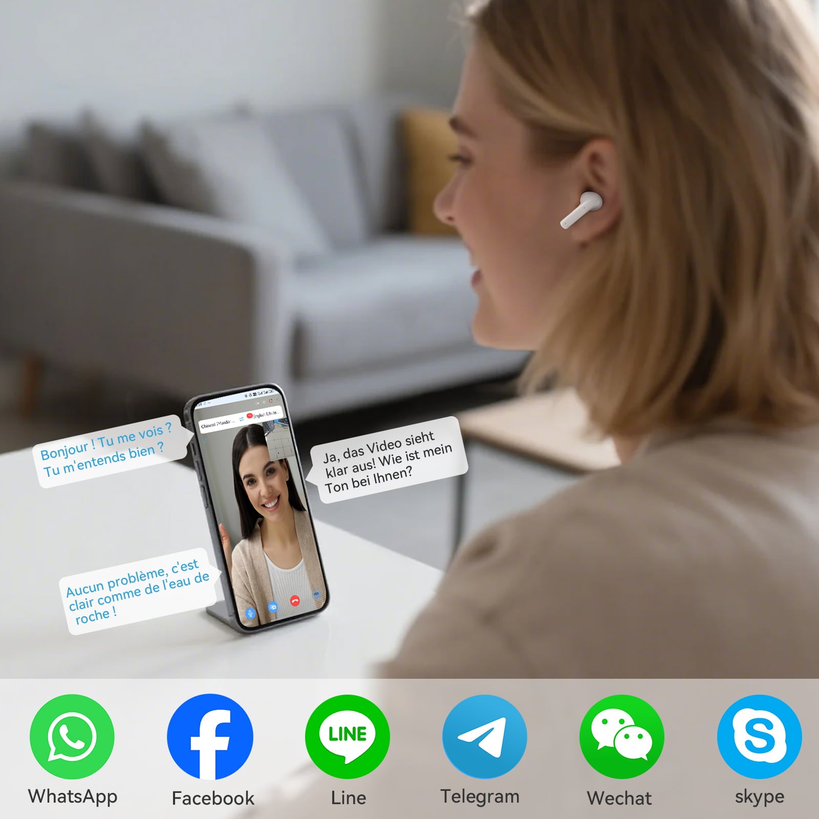iTour 22Pro AI Language Translation Earbuds